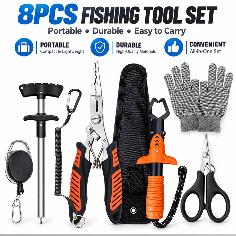 Fishing Hook Remover - Set Tang Pancing Multifungsi Profesional, Alat